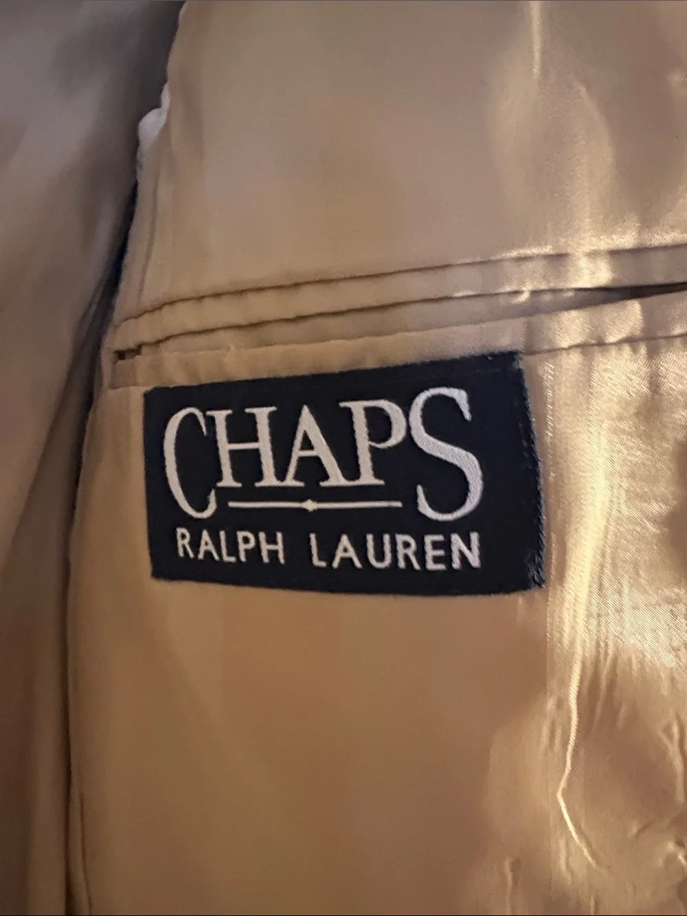 Chaps Ralph Lauren Black Tuxedo Jacket with Satin Trim